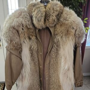 Tan and Brown Fur Coat